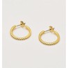 Estella Bartlett Pave Large Hoop Gold Earring Set
